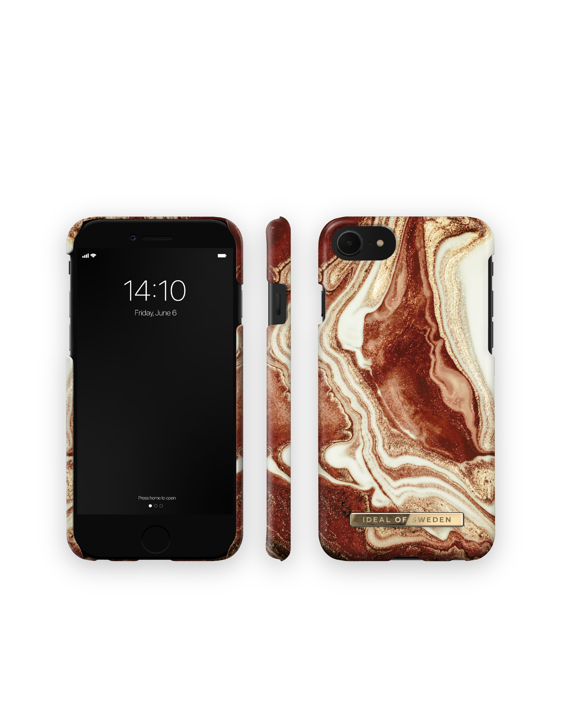 IDEAL OF SWEDEN SE Apple, Golden Backcover, Apple Apple iPhone Marble (2020), Rusty Apple IDFCGM19-I7, 8, iPhone iPhone 6(S), 7, Apple iPhone