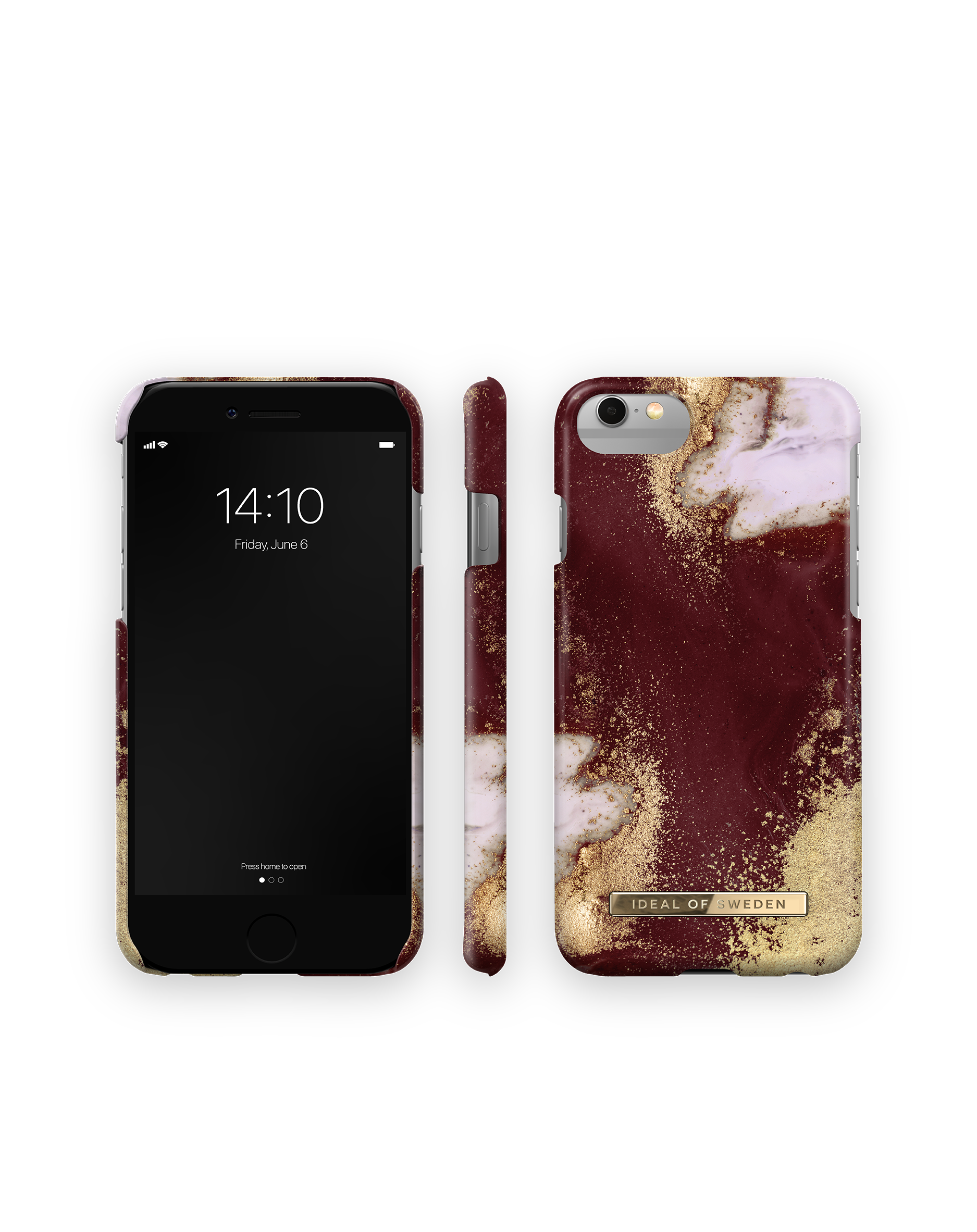 iPhone SWEDEN iPhone Apple, iPhone Backcover, Apple iPhone SE Marble 7, IDFCAW19-I7-149, IDEAL Apple OF Apple (2020), Burgundy 8, Apple 6(S), Golden