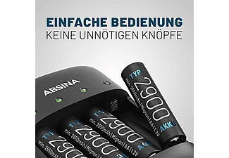 ABSINA Solar Akku AA Wiederaufladbar – 2 Stück, 800mAh, 1.2V NiMH, Für Solarlampen & Mehr
