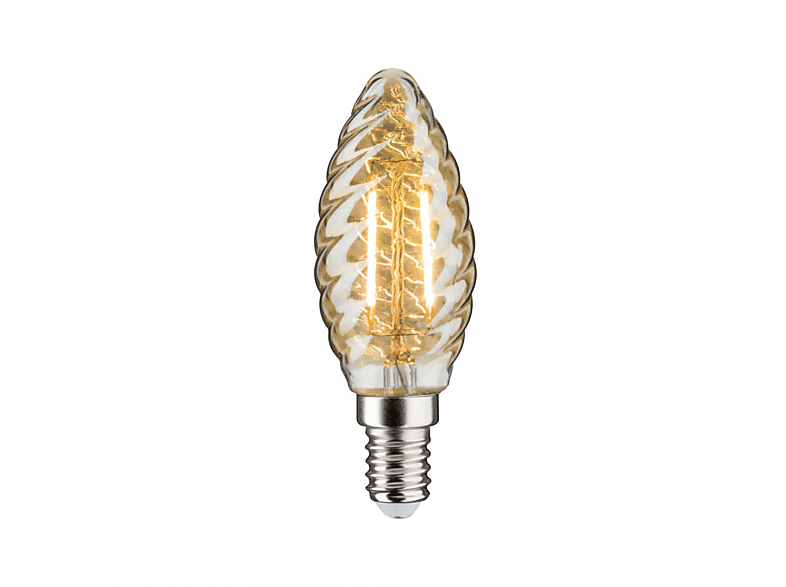 PAULMANN LICHT LED Kerze gedreht Leuchtmittel E14 Goldlicht 2,6 Watt 260 lm | Leuchtmittel
