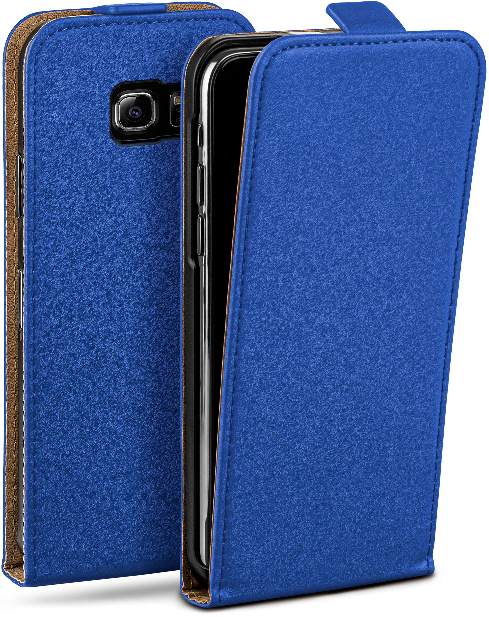 Royal-Blue Samsung, Flip S6 MOEX Edge, Case, Cover, Flip Galaxy
