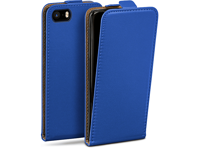 MOEX Flip Case, Flip Cover, Apple, iPhone 5s / 5 / SE (2016), Royal-Blue