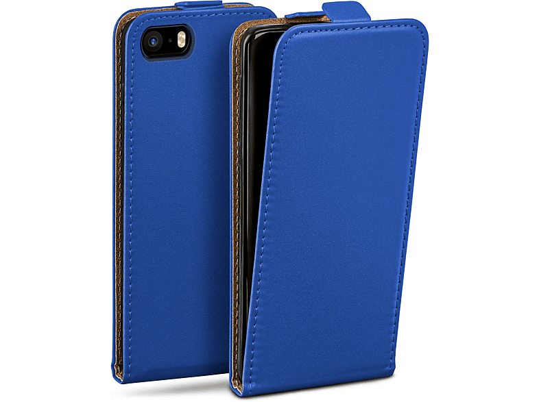 MOEX Flip Case, Flip Cover, Apple, iPhone 5s / 5 / SE (2016), Royal