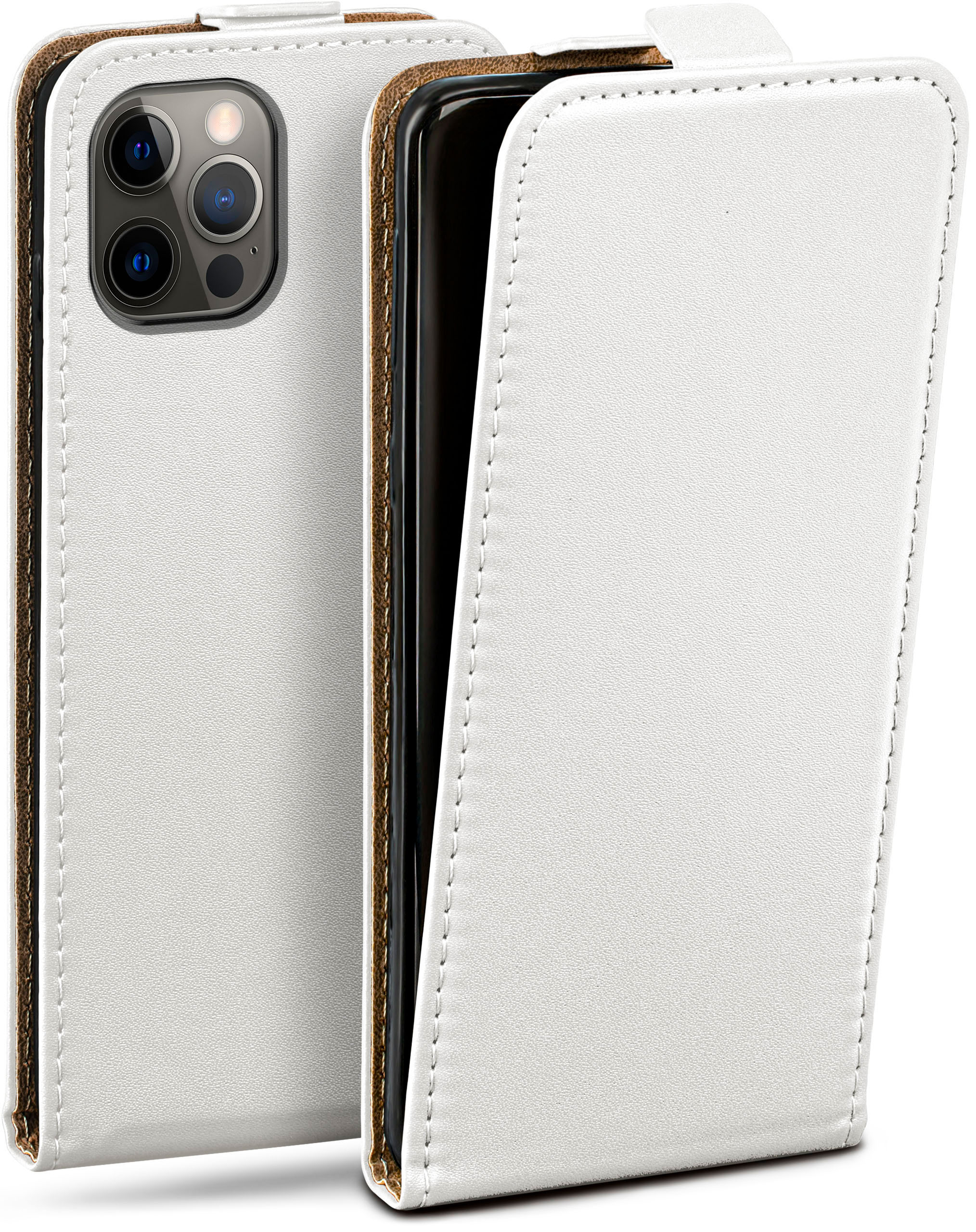 Flip MOEX / Apple, Cover, Flip Pearl-White 12 Pro, Case, iPhone 12
