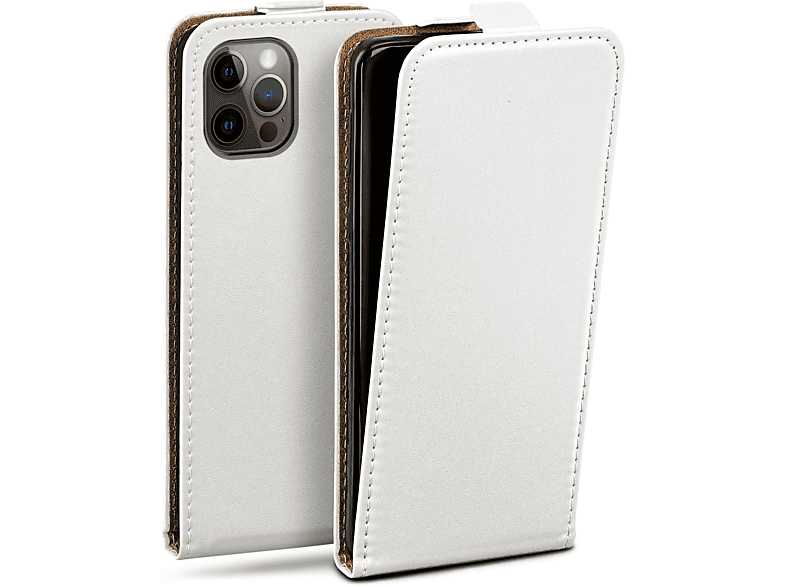 MOEX Flip Pro, Pearl-White Cover, 12 iPhone Apple, 12 Case, Flip /