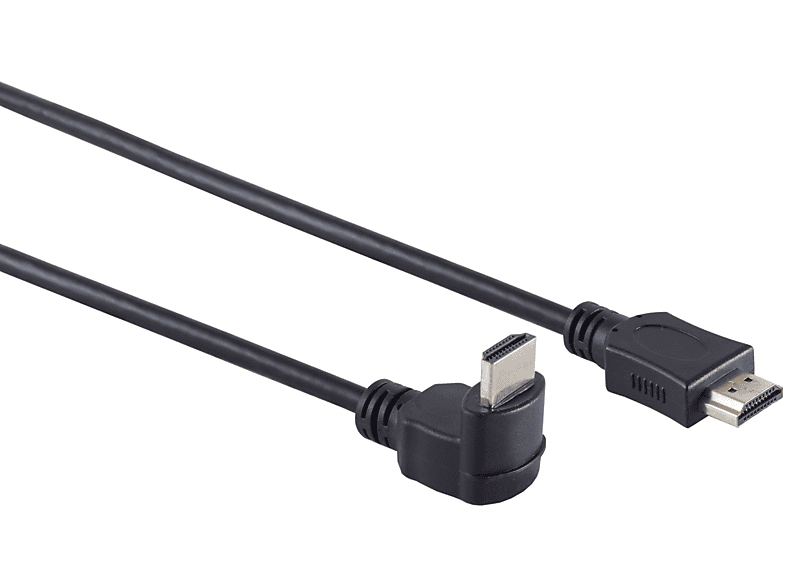Hochwertig KABELBUDE HDMI A-St. unten Kabel HEAC 3m A-St.Abgang Winkel/HDMI HDMI