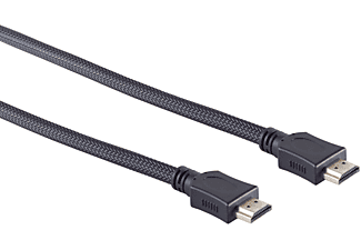 KABELBUDE HDMI A-St./HDMI A-St. verg HEAC sw Nylon Mantel 1m HDMI Kabel