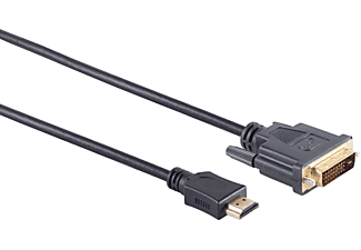 KABELBUDE HDMI Stecker / DVI-D (24+1) Stecker verg. 5m HDMI/DVI Kabel