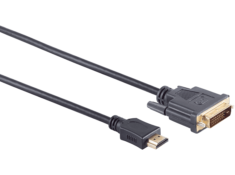 KABELBUDE HDMI Stecker / DVI-D (24+1) Stecker verg. 2m HDMI Kabel
