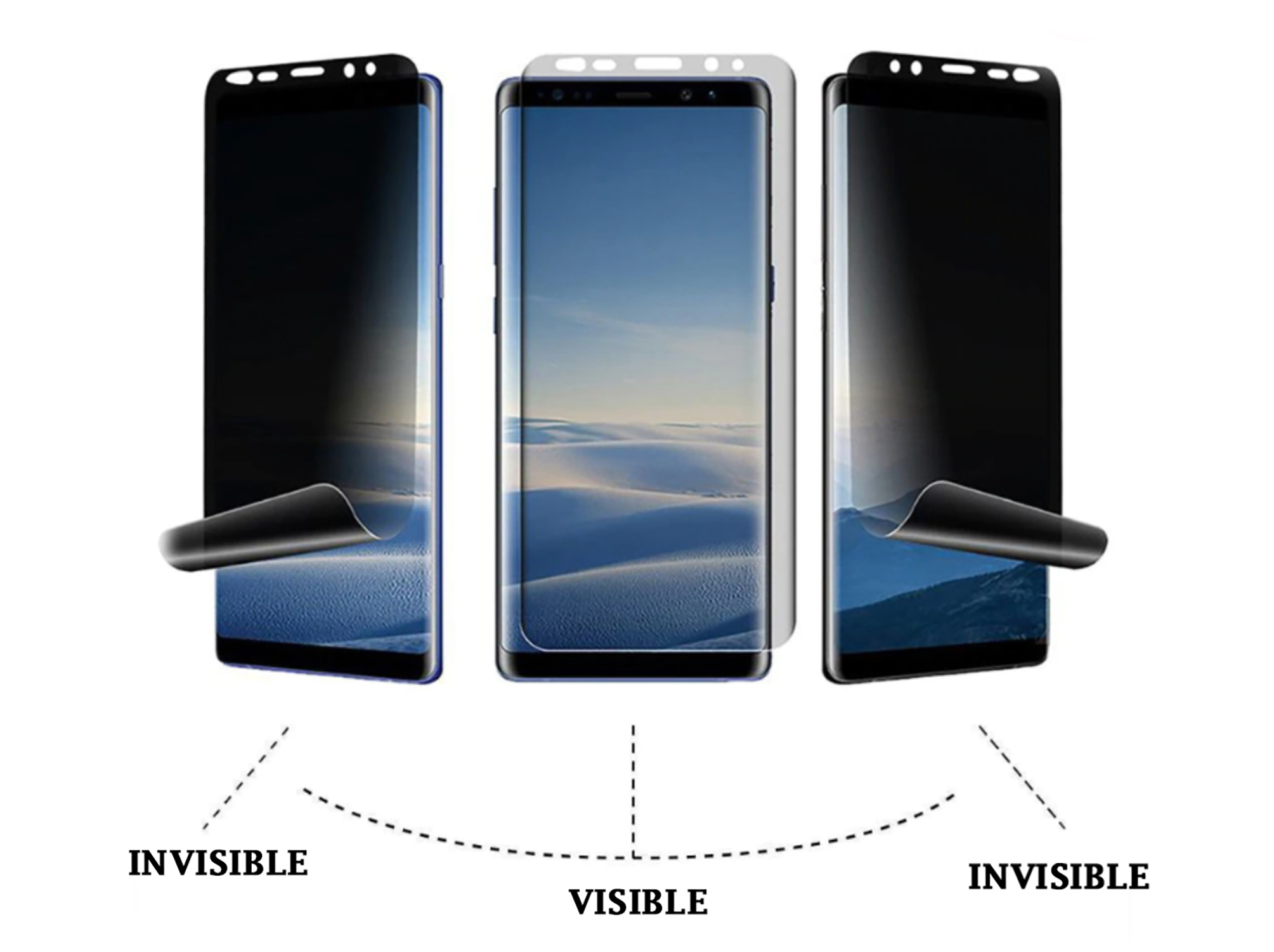 S9+) Displayschutz(für Blickschutzfolie Anti-Spähen ARRIVLY Samsung Galaxy