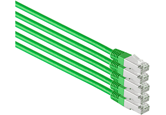 KABELBUDE Patchkabel cat 6 S/FTP PIMF HF VE5 grün 1,0m, Patchkabel, 1 m
