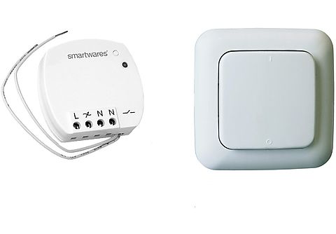 SMARTWARES Funkschalter + Lichtschalter Einbauschalter Empfänger,  Wandschalter Sender