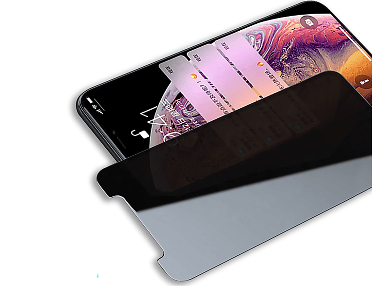 Max) Blickschutz ARRIVLY Anti-Spähen Panzerfolie iPhone Pro 12 Apple Schutzglas(für