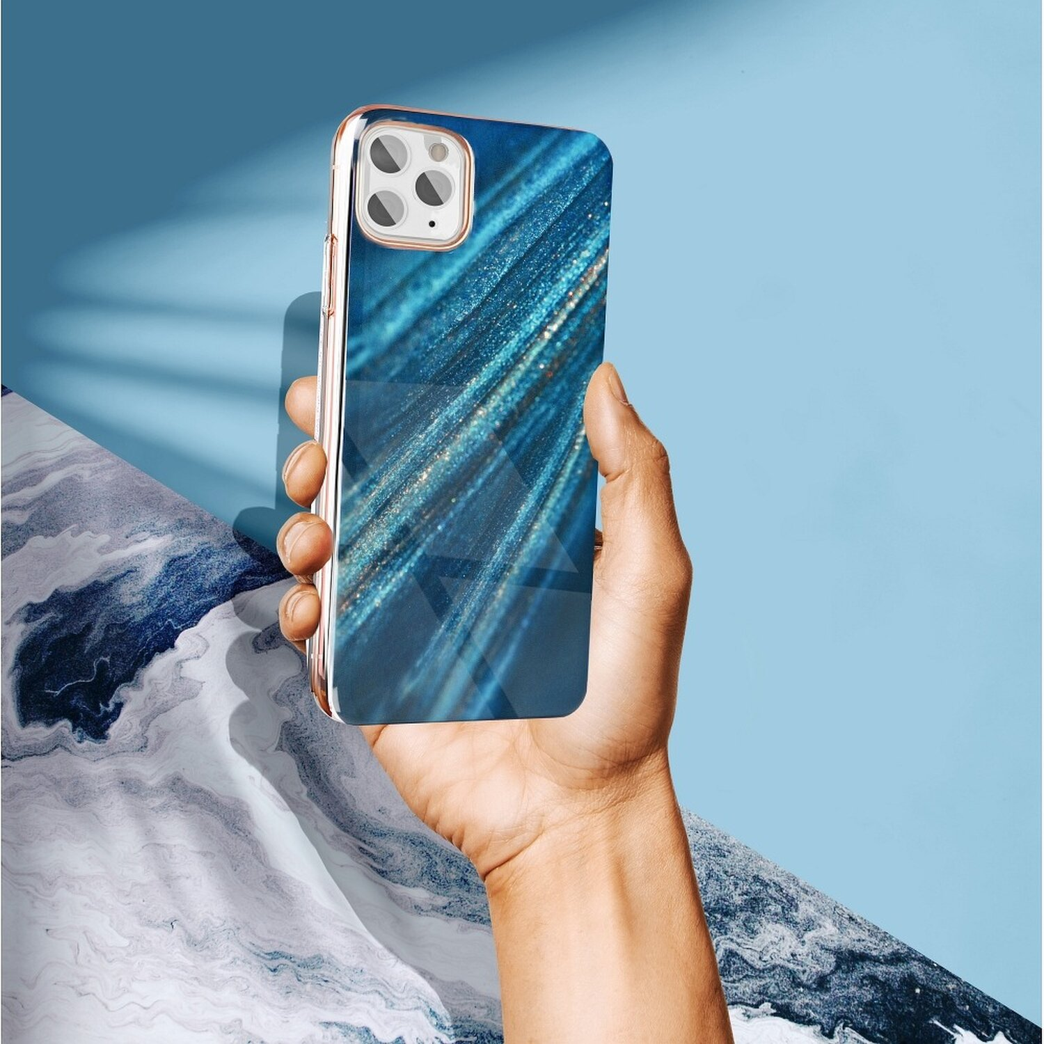 COFI Marble Cosmo, Galaxy Samsung, Backcover, A52s (A528B), 5G Blau
