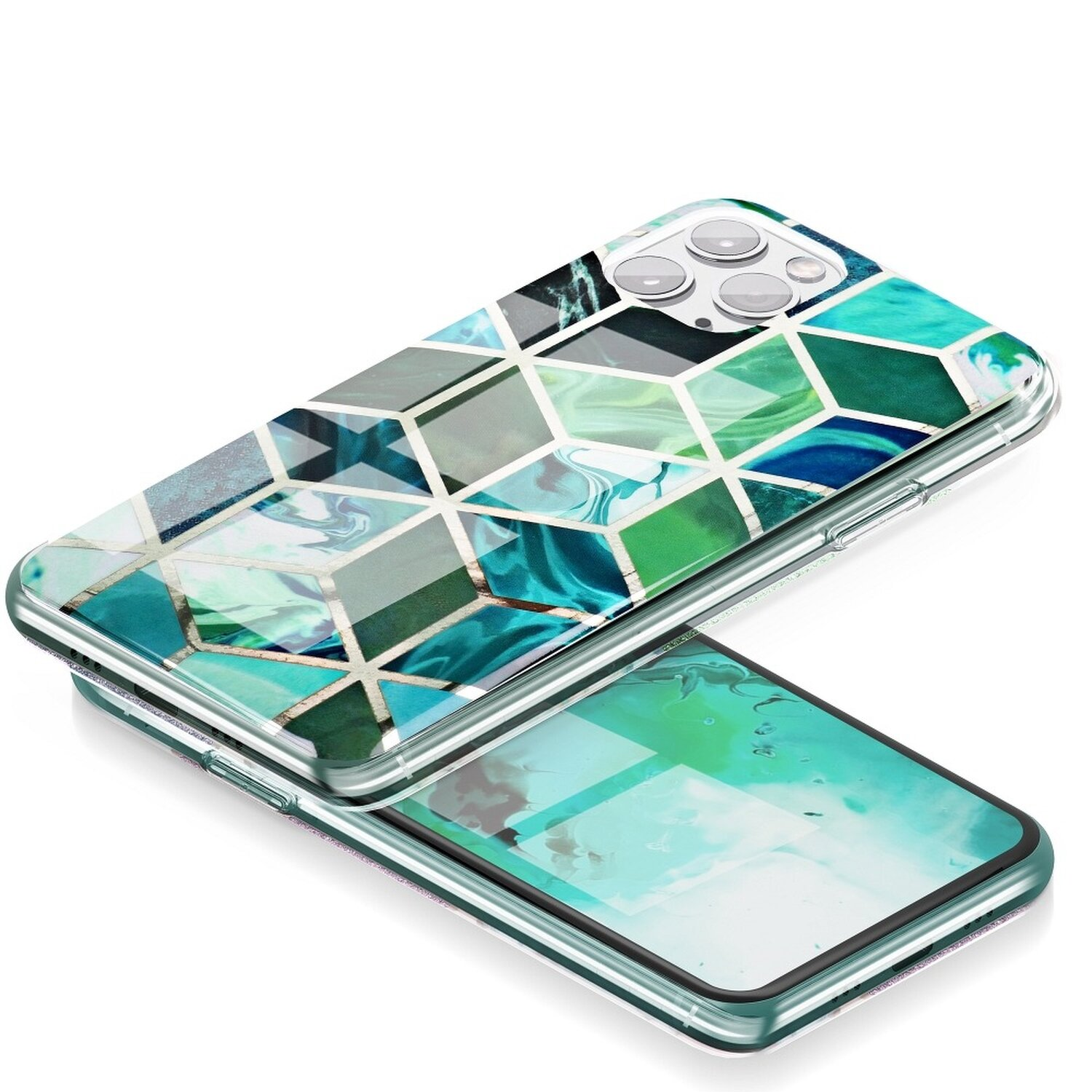 COFI Marble Cosmo, Bumper, Apple, iPhone Mehrfarbig 12