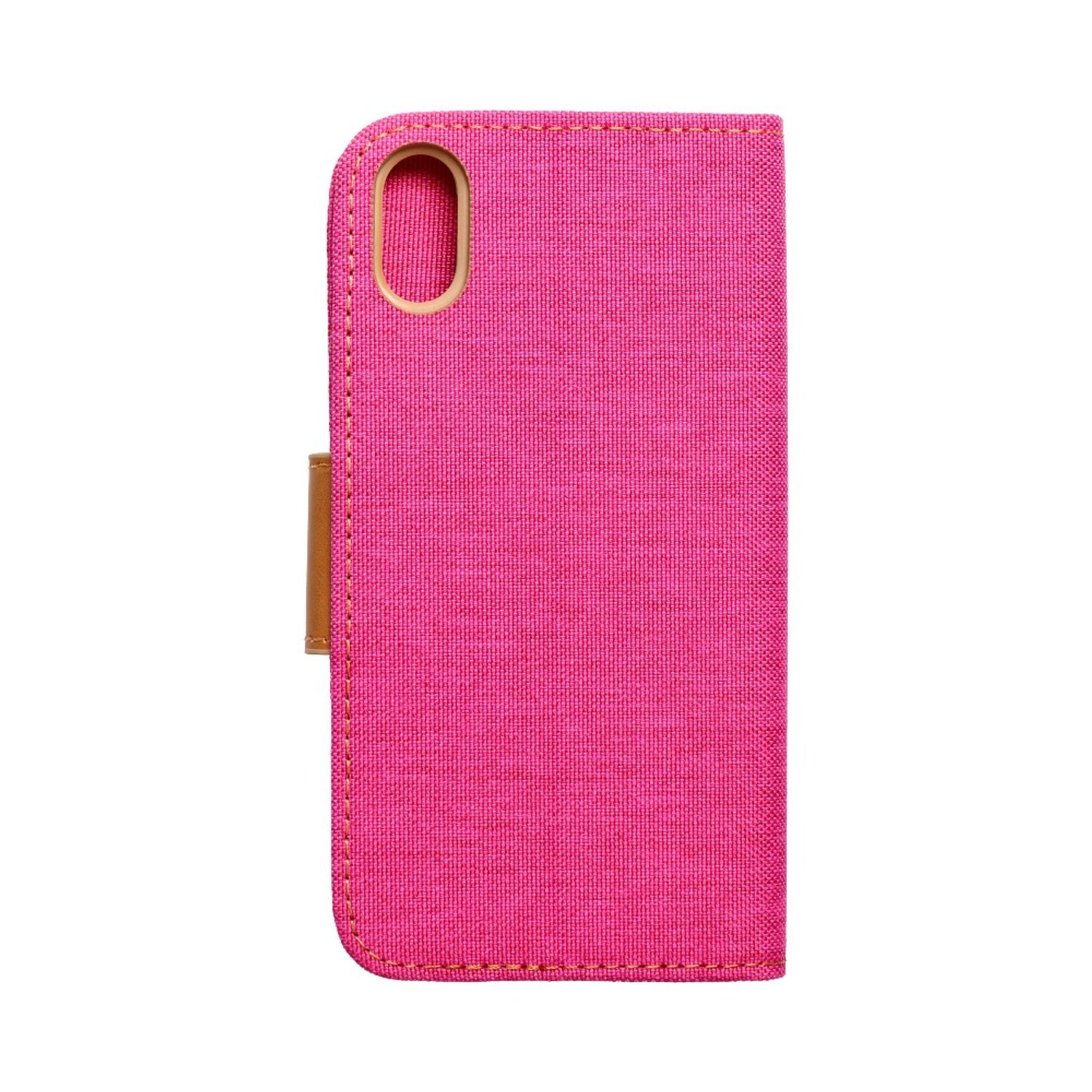 Rosa Handyhülle mit Lasche. Einfaches Design, mit Lasche an der Seite.