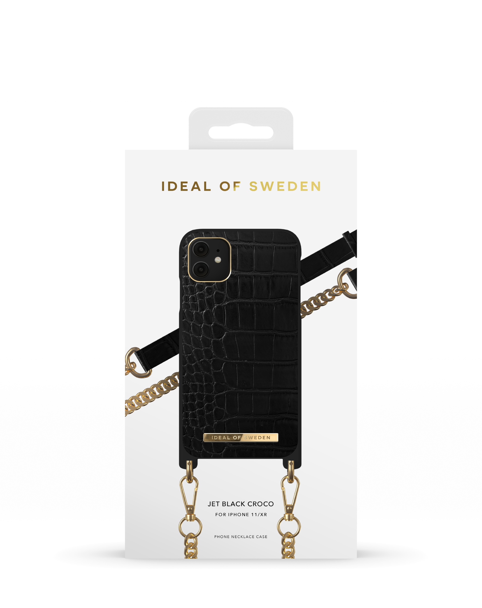 OF Black IDEAL iPhone XR, IDNCSS20-I1961-207, Backcover, Jet SWEDEN 11, Croco iPhone Apple,