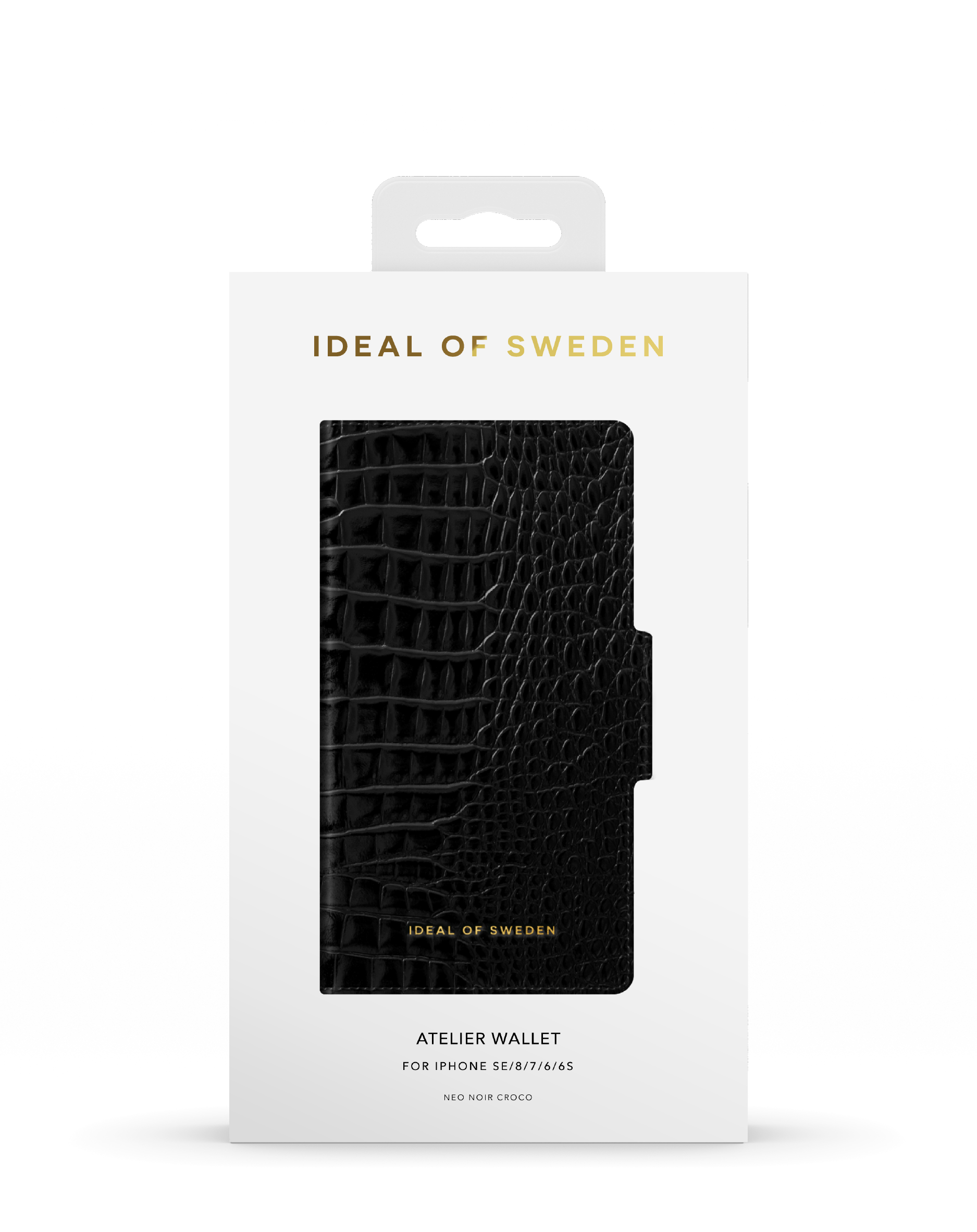 iPhone Apple SE 6(S), Neo Apple 7, Apple, iPhone IDAW-I7-236, Apple iPhone 8, Bookcover, iPhone Apple (2020), OF Croco SWEDEN Noir IDEAL