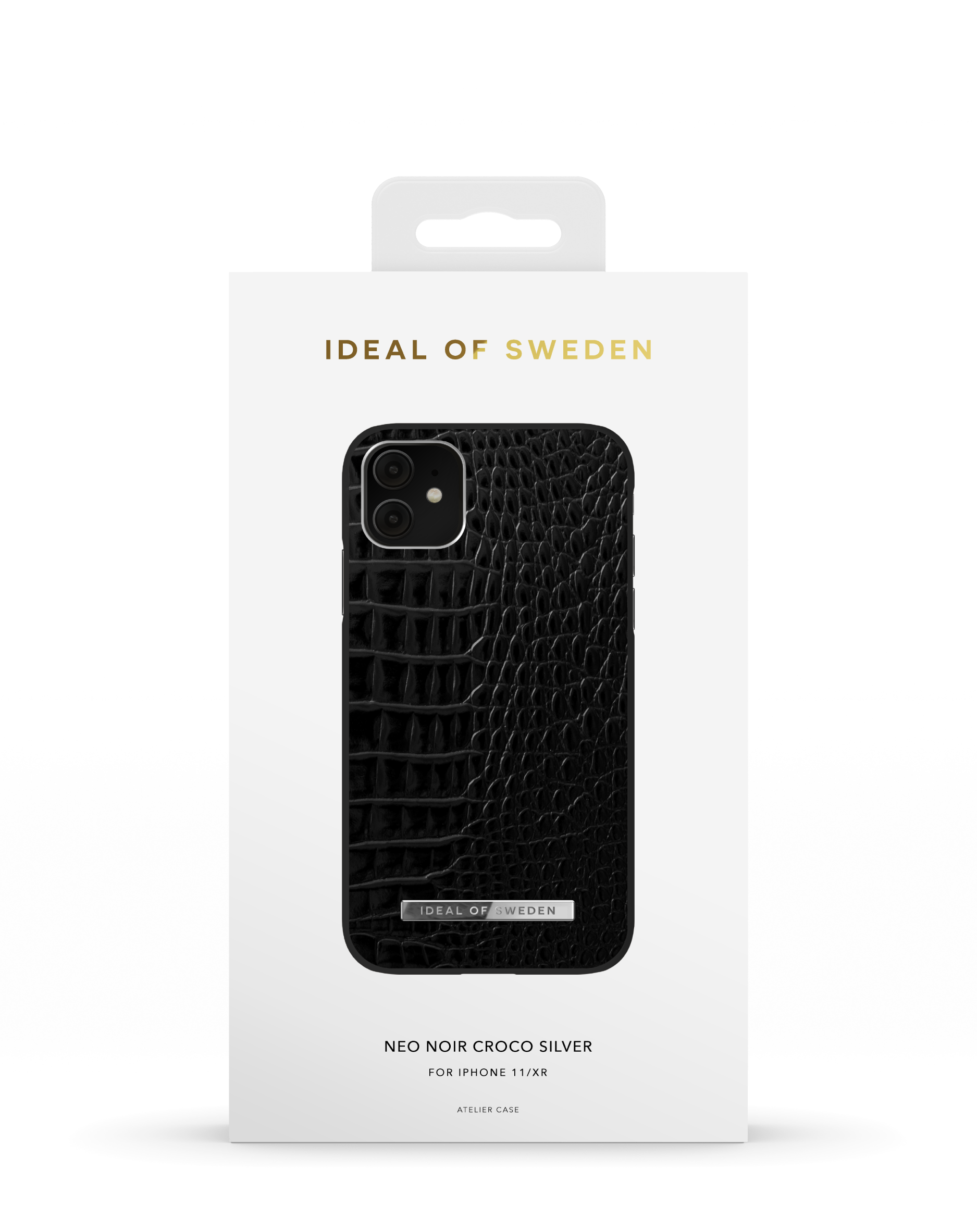 IDEAL OF SWEDEN IDACSS21-I1961-306, Noir iPhone Apple Croco iPhone 11, XR, Apple Apple, Silver Backcover, Neo