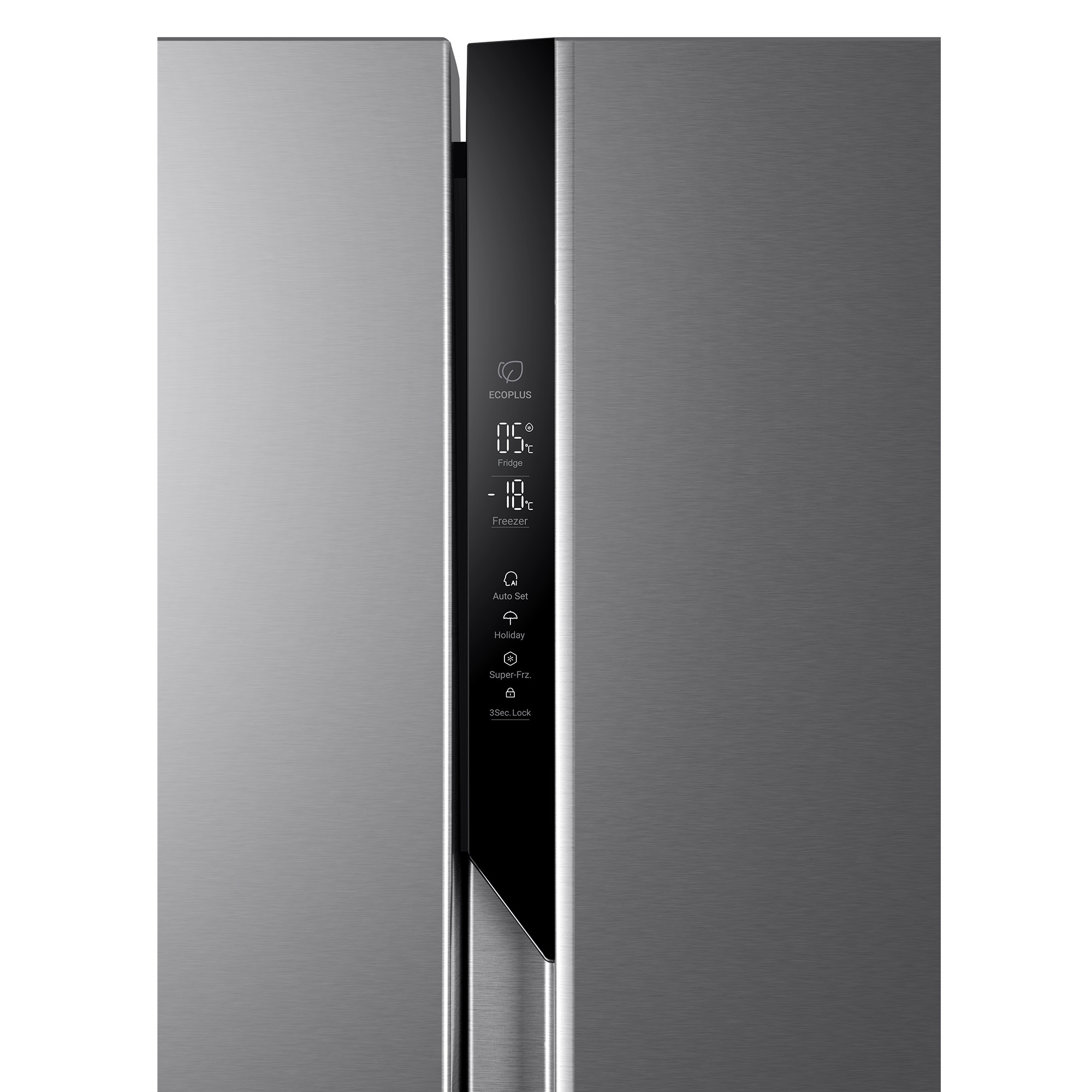 Frigorífico americano - HAIER HSR3918EWPG, No Frost, Dinámico (con ventilador), Altura 1775 mm, Capacidad 521 l, Inox