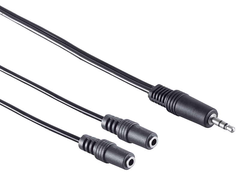 KABELBUDE Klinkenst. 3,5mm 0,2m, 3,5mm 2Klinkenbuchse m Klinken Verlängerung, Stereo/ Kabel 0,20