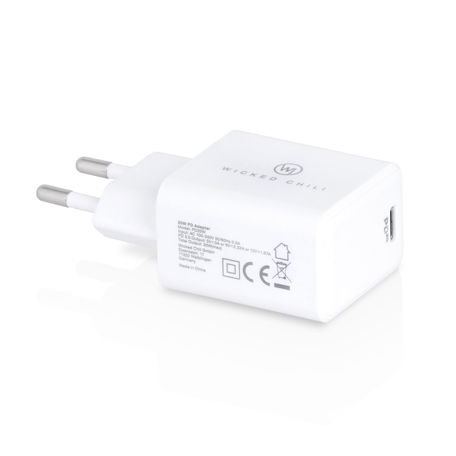 13, Ladegerät 12, Charge iPhone 11, USB-C WICKED Adapter 20W USB-C Netzteil CHILI MagSafe Fast für Ladeadapter 14, Adapter Power