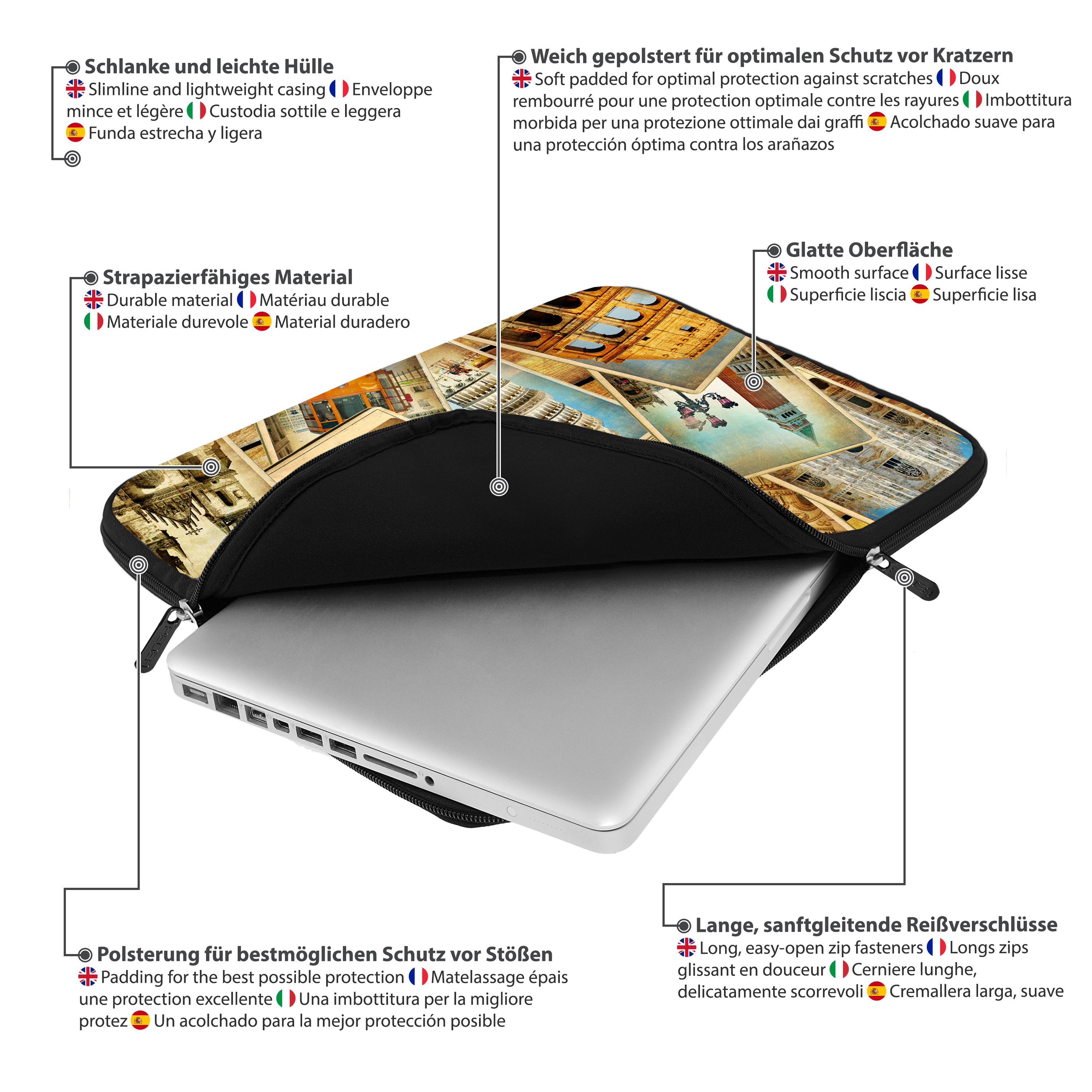 Universal Sleeve Laptop (39,6cm) Travel\