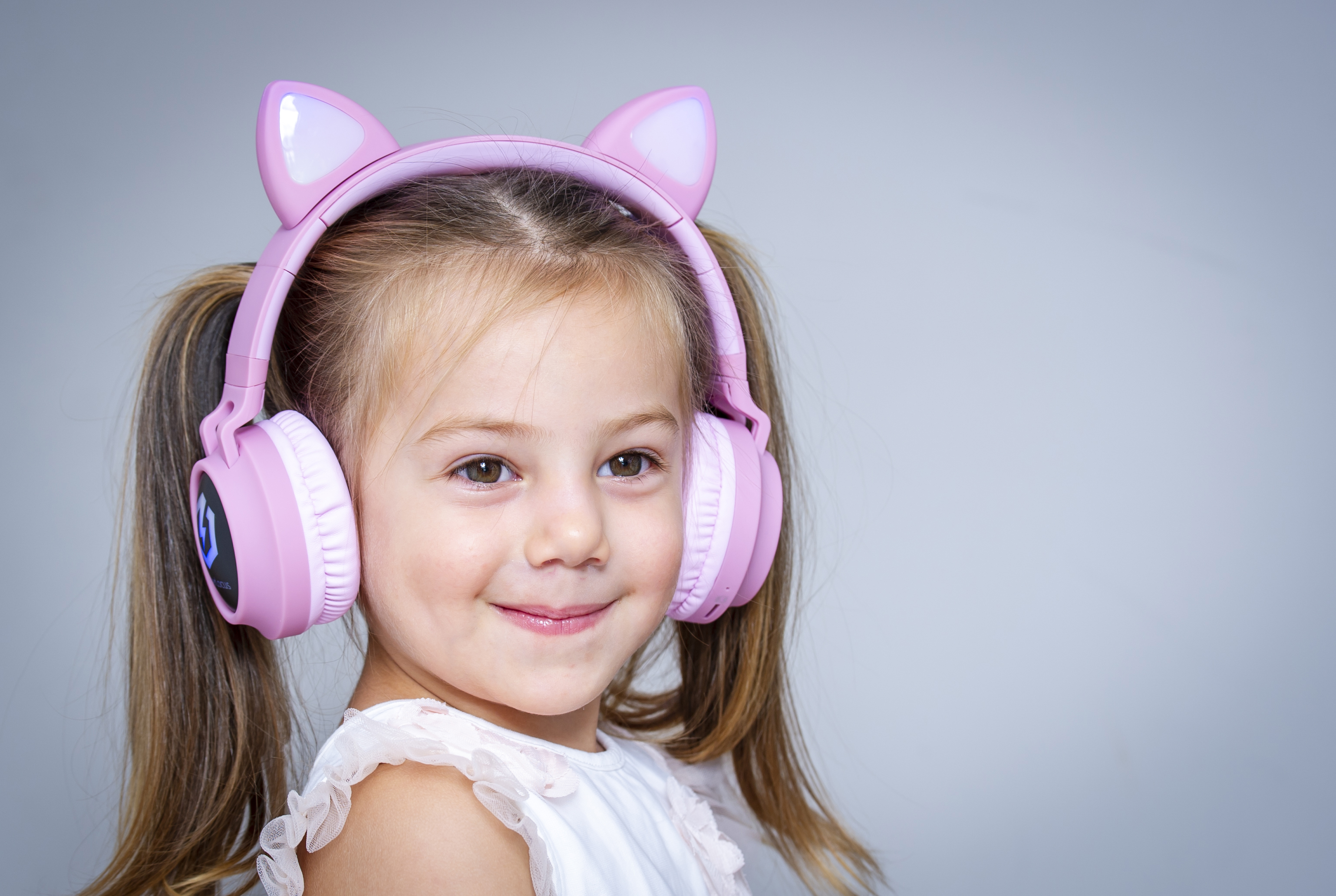 Kopfhörer für Kinder, Over-ear Buddy Bluetooth Rosa POWERLOCUS
