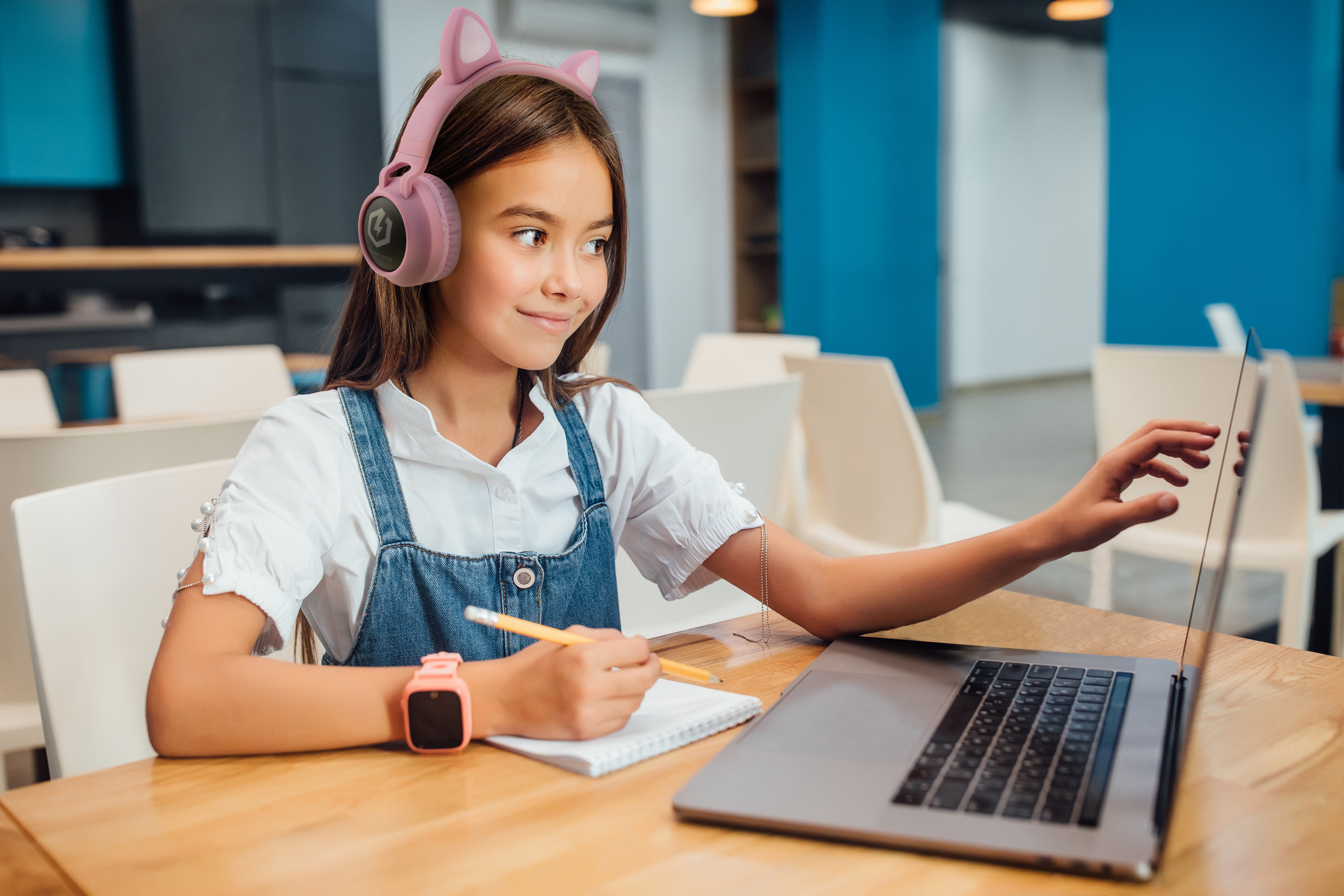 Kopfhörer für Kinder, Over-ear Buddy Bluetooth Rosa POWERLOCUS