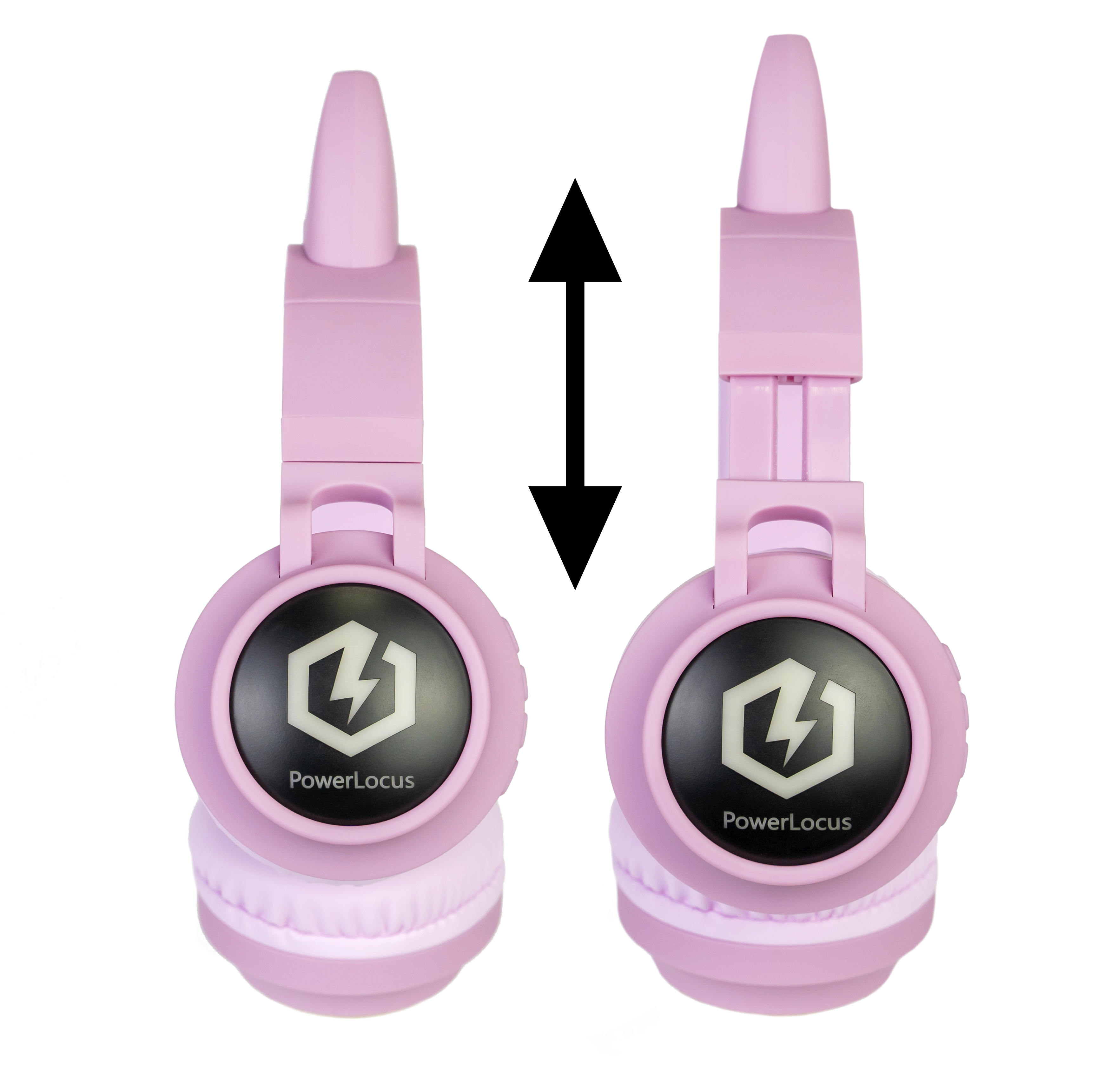 POWERLOCUS Buddy für Kinder, Over-ear Kopfhörer Rosa Bluetooth