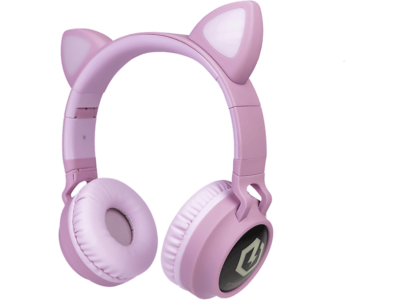 POWERLOCUS Buddy für Kinder, Over-ear Kopfhörer Bluetooth Rosa