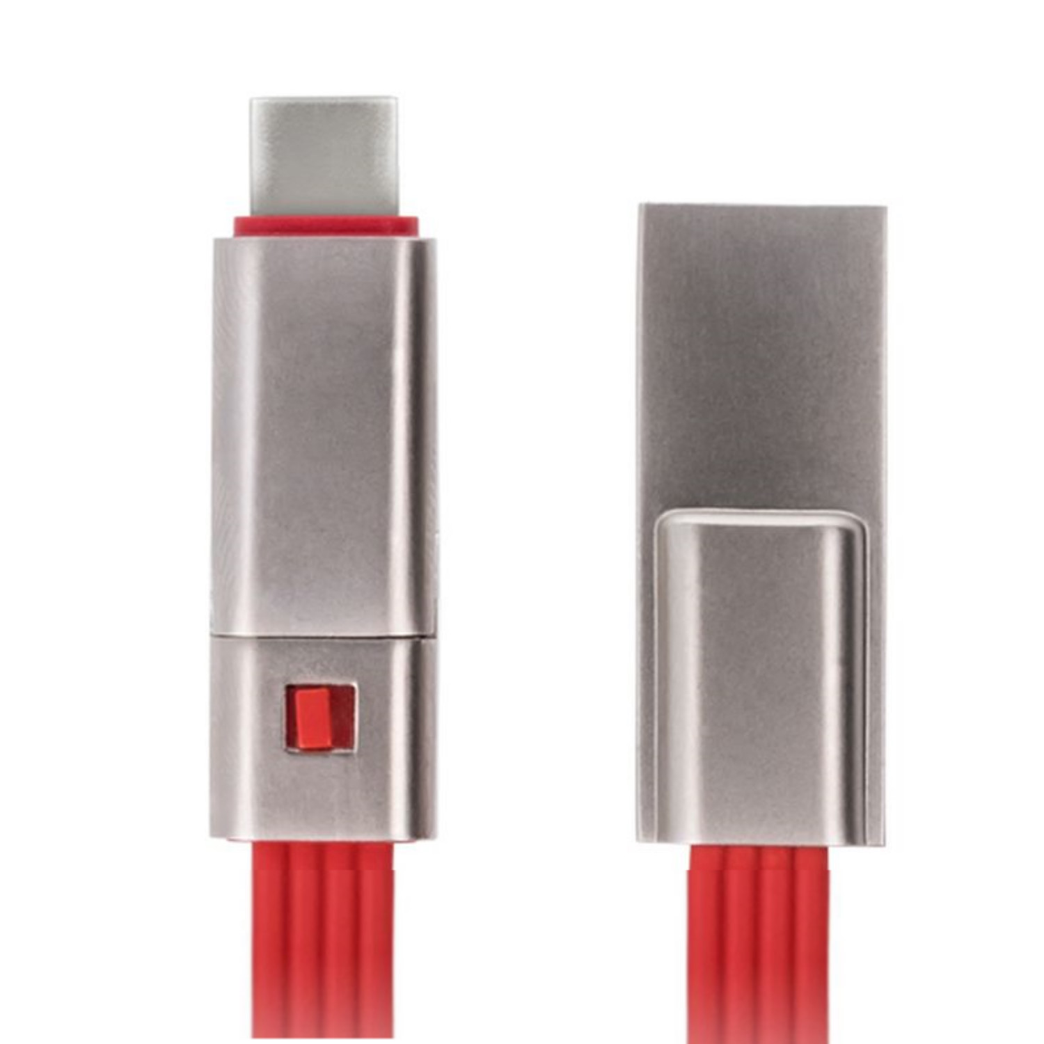 FOREVER 1,5m Cut & Fix Datenkabel, Rot Micro USB Ladekabel