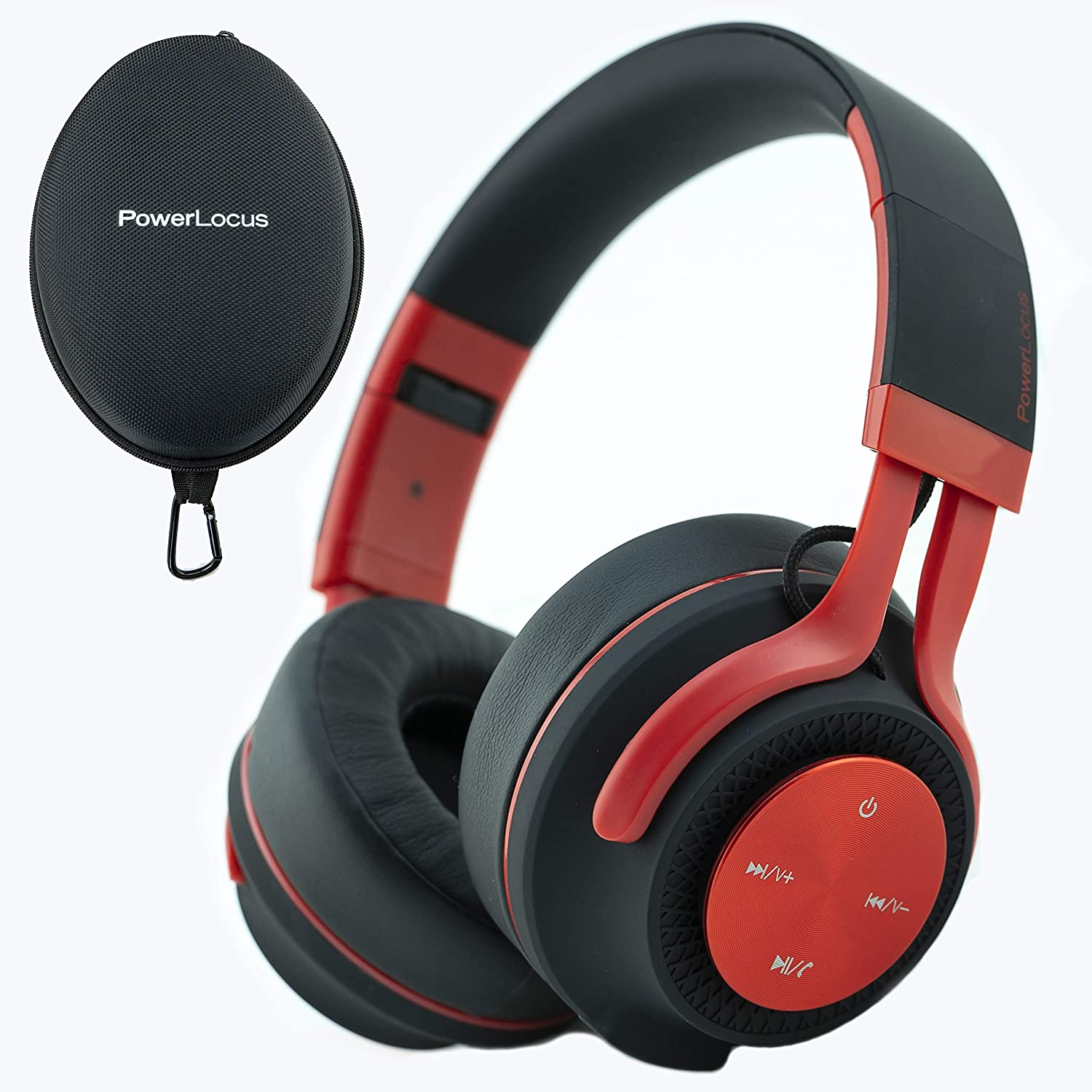 POWERLOCUS P3, Over-ear Kopfhörer Bluetooth Matt Rot