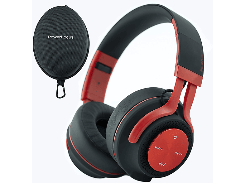 POWERLOCUS P3, Matt Bluetooth Over-ear Kopfhörer Rot