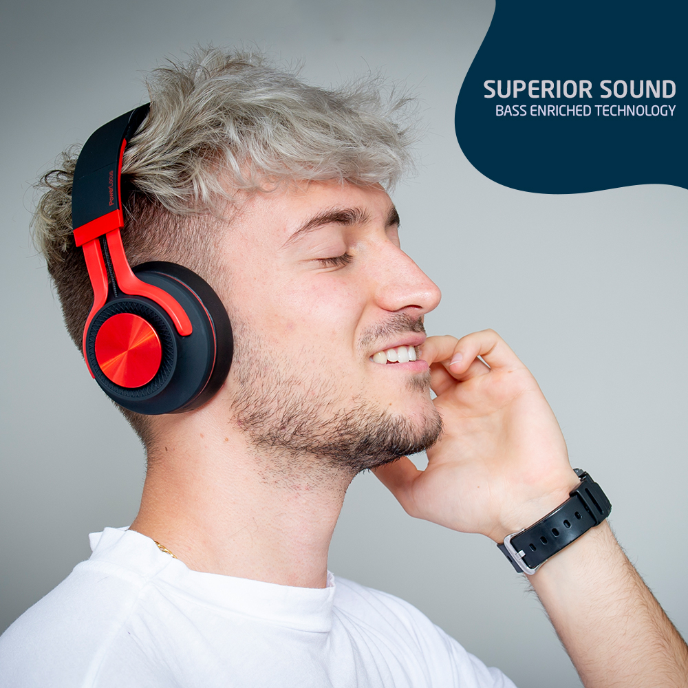 POWERLOCUS P3, Over-ear Kopfhörer Bluetooth Matt Rot