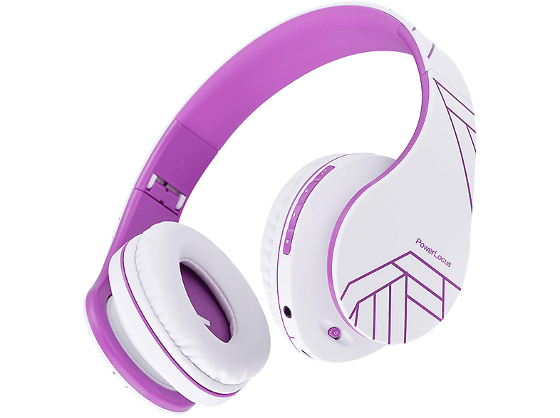 Kopfhörer Bluetooth Over-ear Lila P2, POWERLOCUS