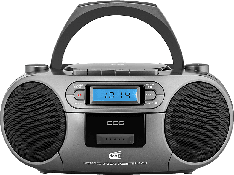 ECG CDR 999 DAB | DAB + | CD-Player | MP3 / WMA-Musikwiedergabe vom USB-Laufwerk | Kassettenplayer | Radio, Titan