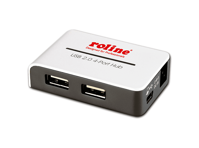 USB ROLINE 4 mit Hub, Netzteil, White\