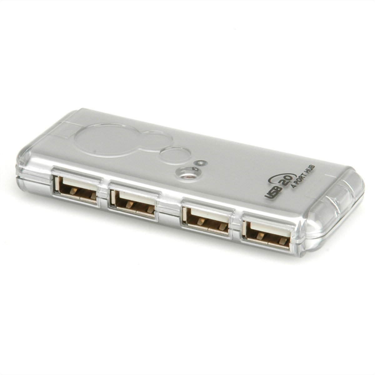 Ports, USB 2.0 USB VALUE Hub, silberfarben Hub, Notebook Netzteil, 4 ohne