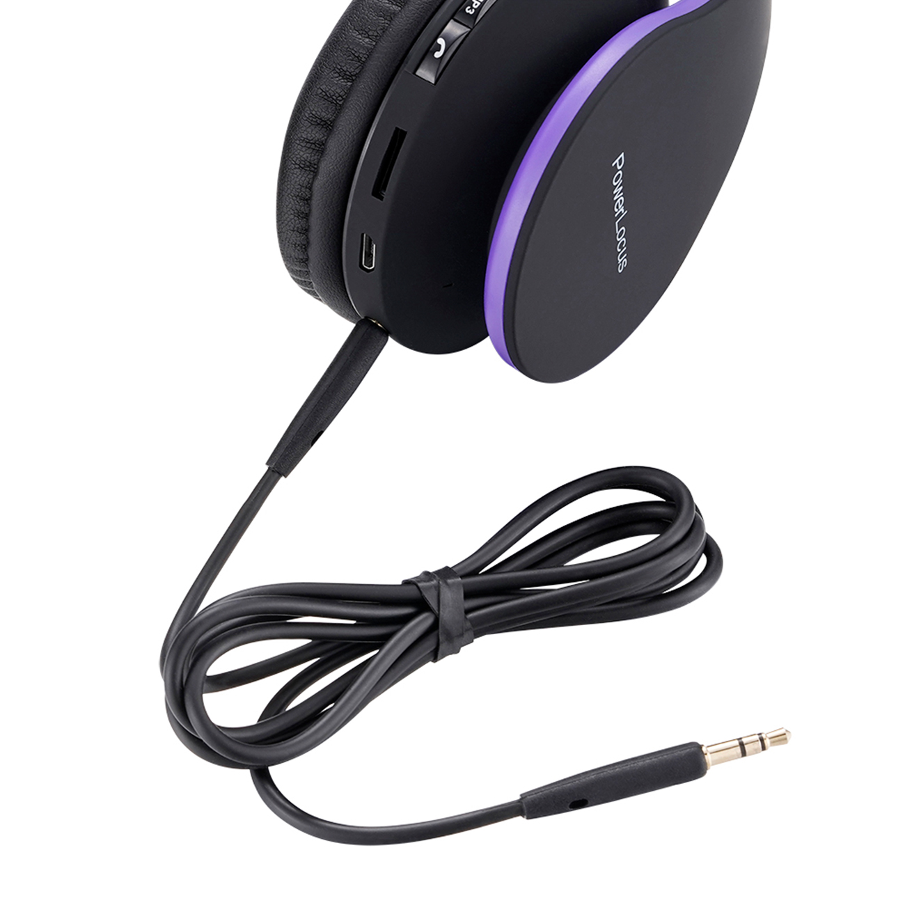 Kopfhörer Lila Bluetooth P1, Over-ear POWERLOCUS