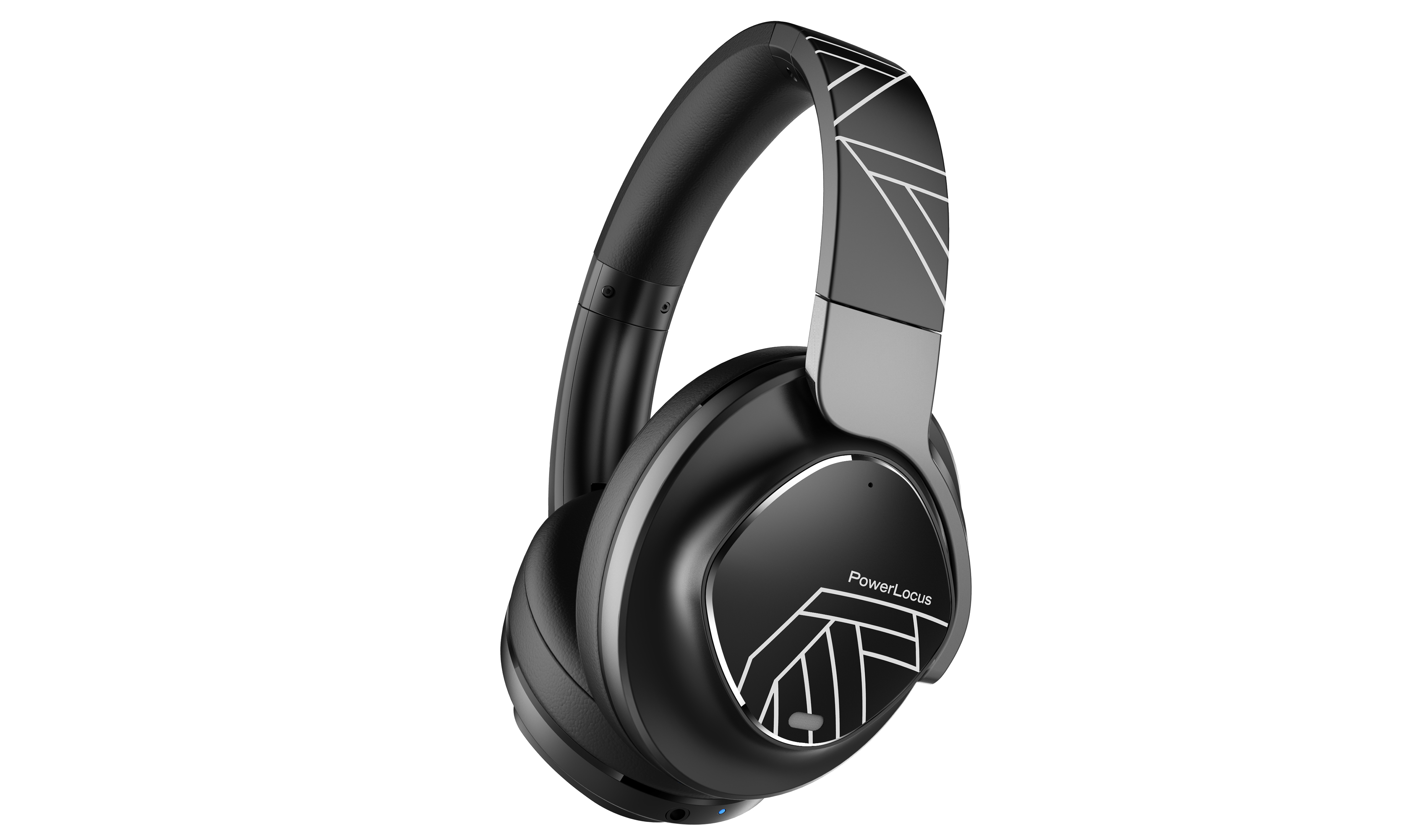 POWERLOCUS MoonFLY, Over-ear Kopfhörer Bluetooth Non-ANC Schwarz/Grau