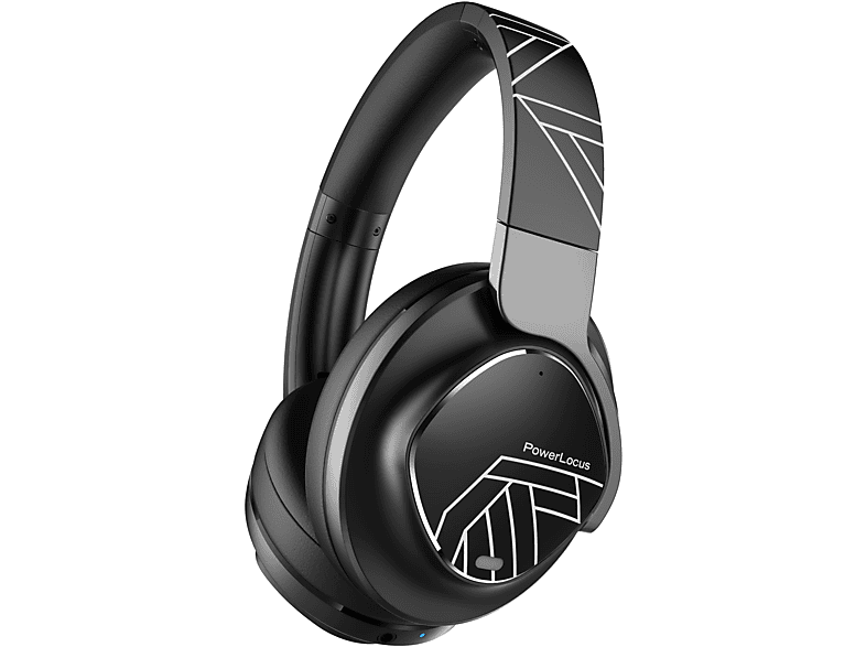 POWERLOCUS MoonFLY, Over-ear Kopfhörer Bluetooth Schwarz/Grau Non-ANC