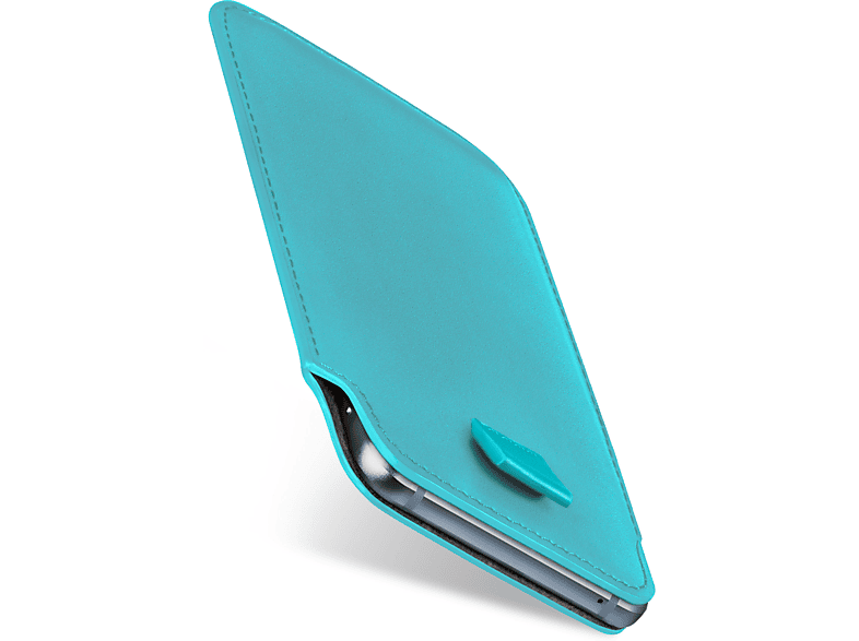 MOEX Slide Case, Full Cover, Huawei, Y6 (2018), Aqua-Cyan