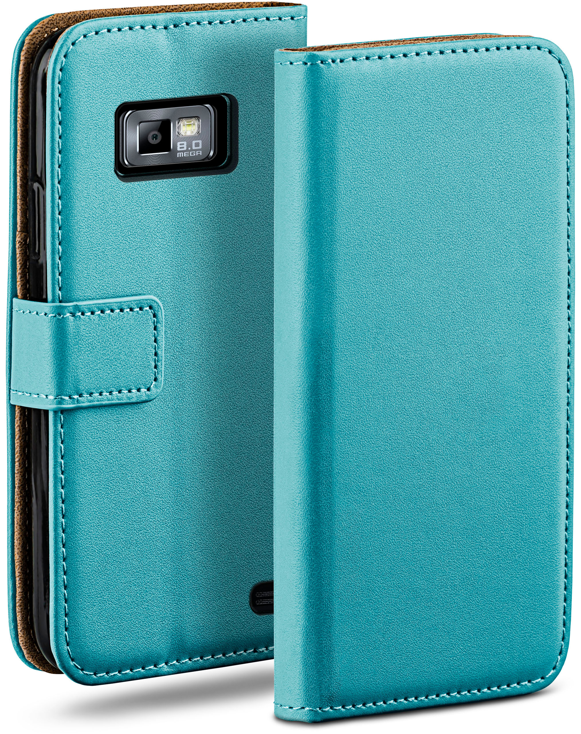 MOEX Book Case, Bookcover, S2 Aqua-Cyan Samsung, S2 Plus, / Galaxy