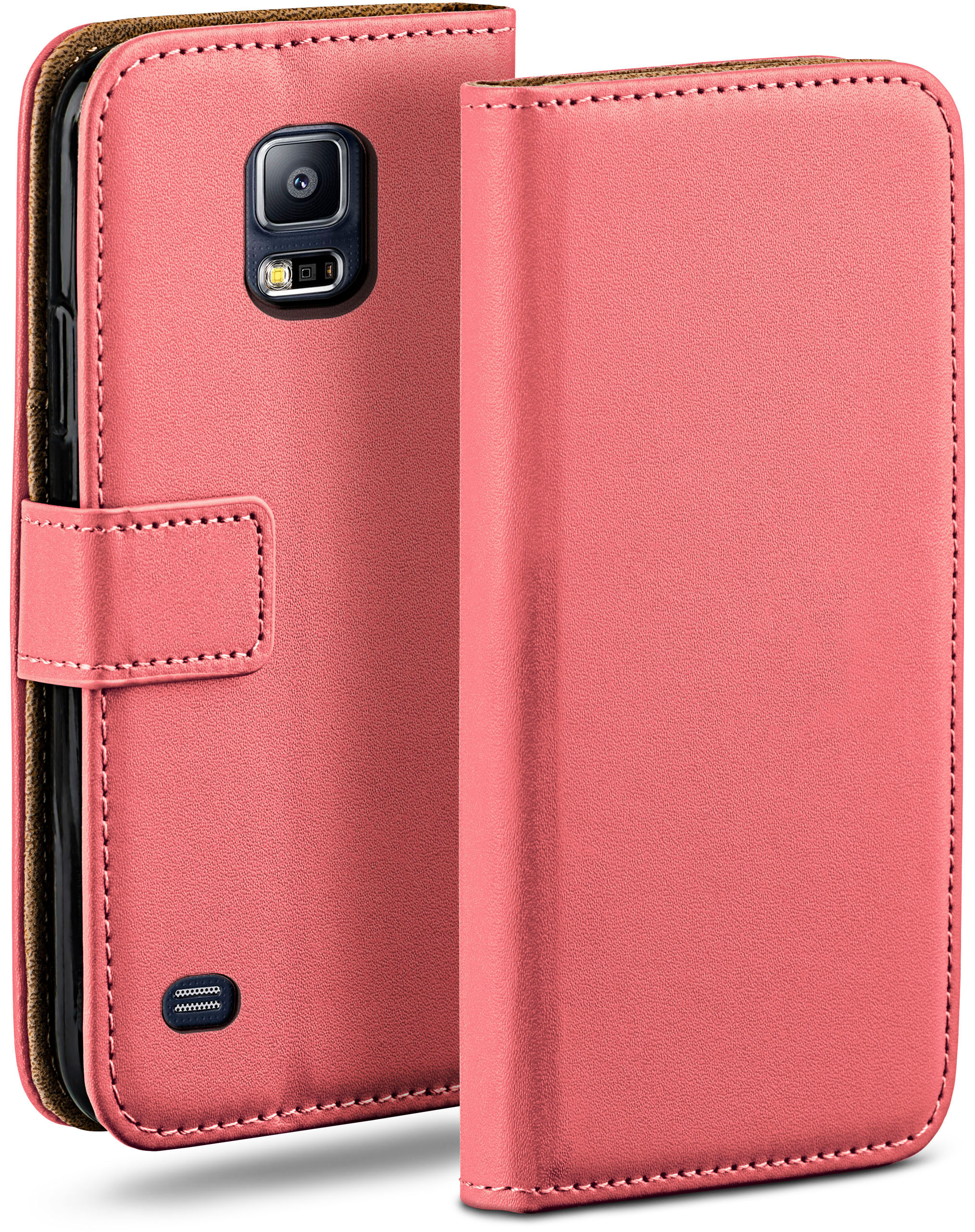 S5 S5 Case, / Coral-Rose Book MOEX Bookcover, Galaxy Neo, Samsung,