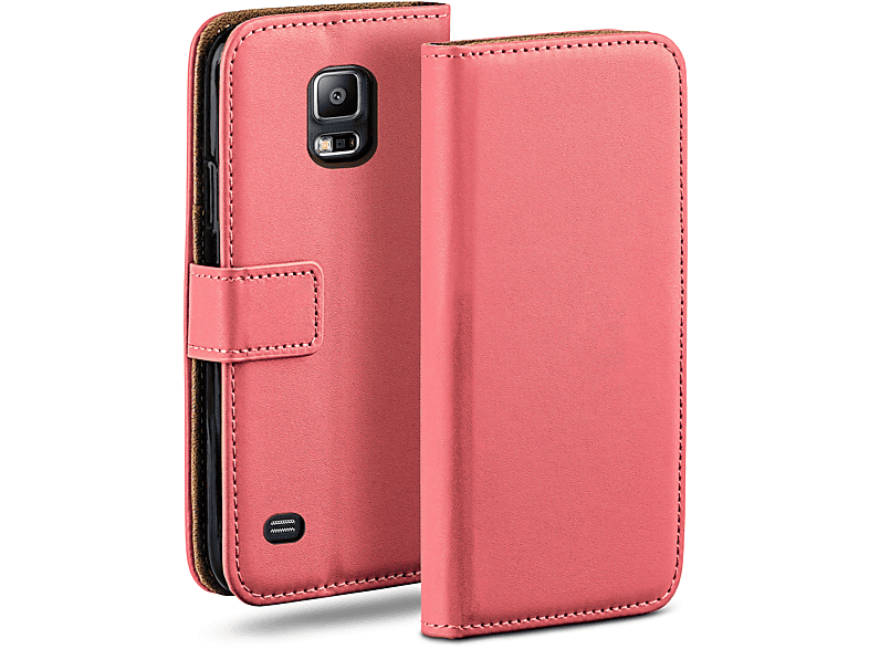MOEX Book Case, Bookcover, Samsung, Galaxy S5 / S5 Neo, Coral-Rose