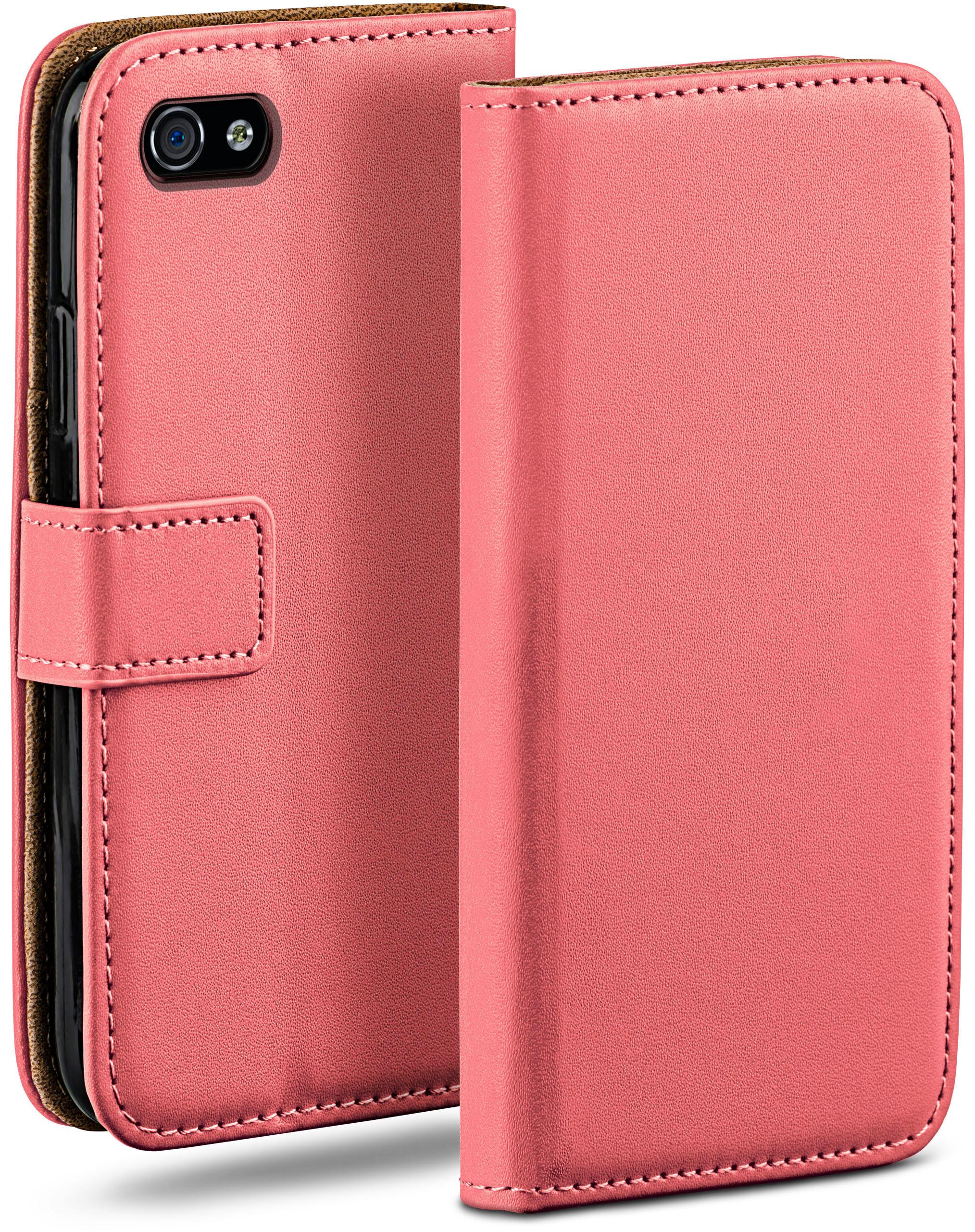 Book 4s Case, iPhone iPhone Apple, 4, / Coral-Rose Bookcover, MOEX