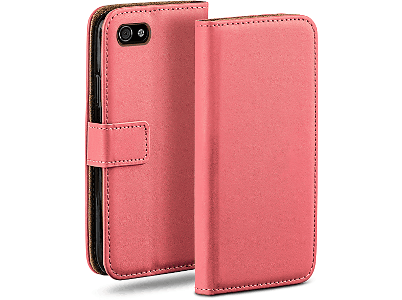 Book 4s Case, iPhone iPhone Apple, 4, / Coral-Rose Bookcover, MOEX