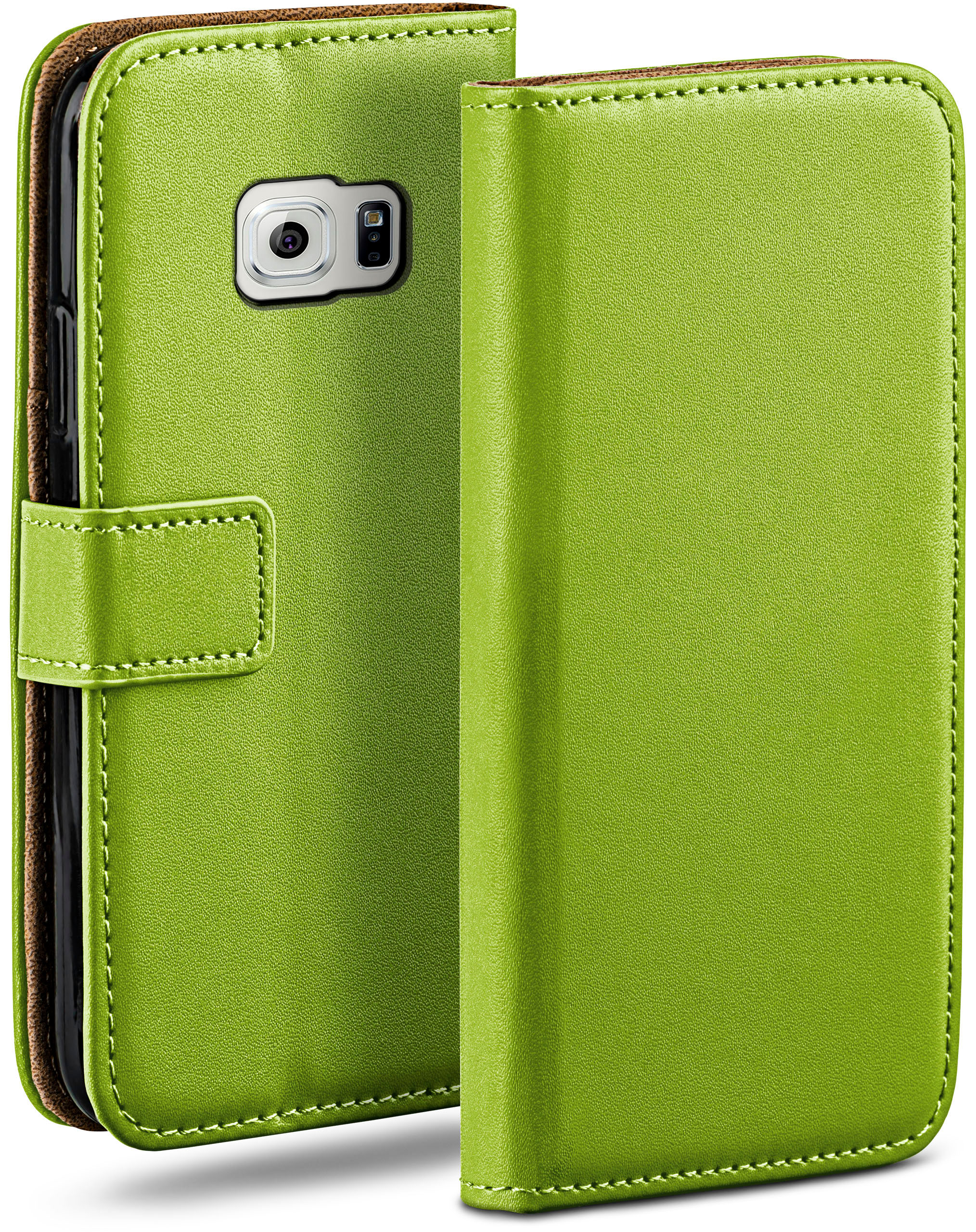 Samsung, Case, Bookcover, Lime-Green Book S6, Galaxy MOEX