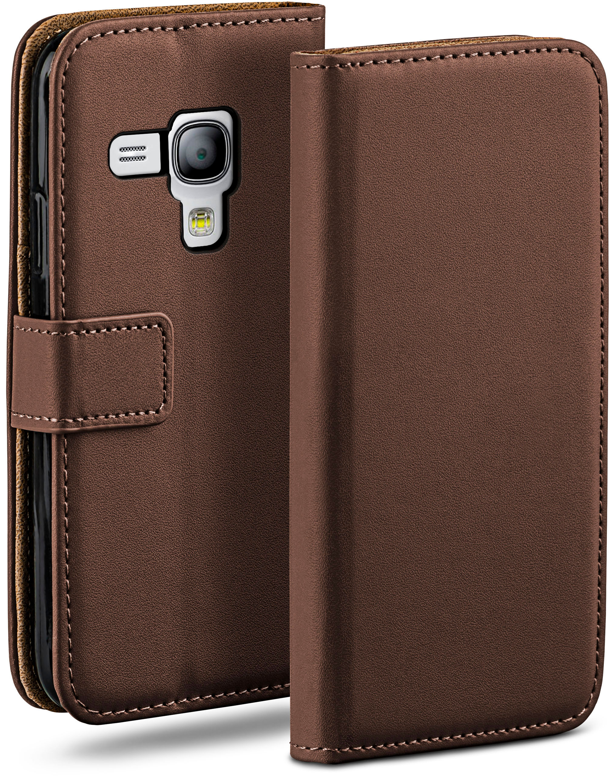 Case, Galaxy S3 MOEX Mini, Book Oxide-Brown Samsung, Bookcover,